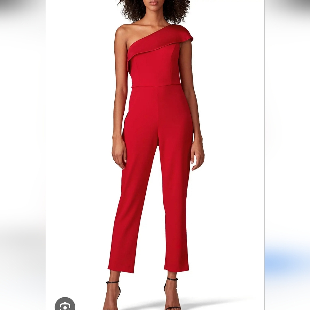Lulus Red One Shoulder Jumpsuit S